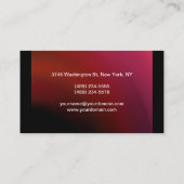 Carte de visite de maquillage noir rose rouge (Dos)