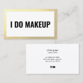 Carte de visite de maquillage or tendance (Devant / Derrière)