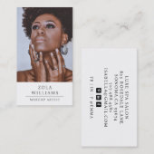 Carte de visite de maquillage photo (Devant / Derrière)