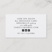 Carte de visite de maquillage photo (Dos)