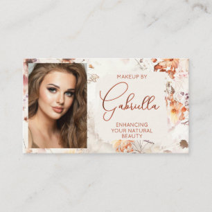 Carte de visite de maquillage photo à l'aquarelle 