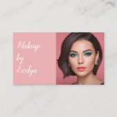 Carte de visite de maquillage photo de script blan (Devant)