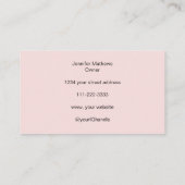 Carte de visite de maquillage photo en noir rose (Dos)