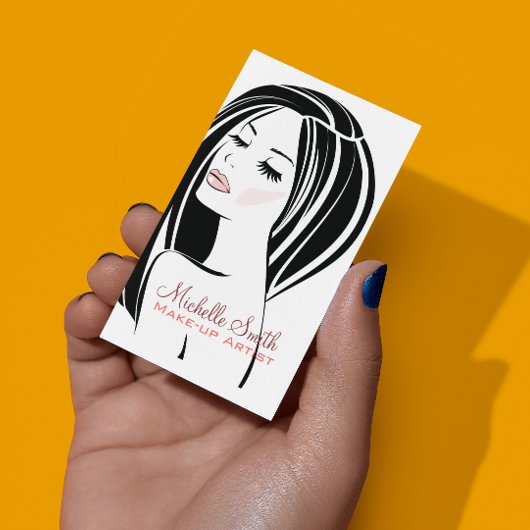 Carte de visite de maquillage pour femme