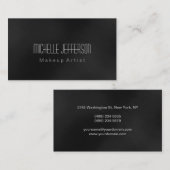 Carte de visite de maquillage professionnel gris (Devant / Derrière)