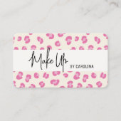 Carte de visite de maquillage professionnel rose (Devant)