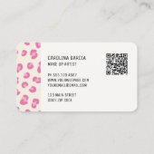 Carte de visite de maquillage professionnel rose (Dos)