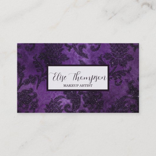 Carte de visite de maquillage Profond Violet Glam  (Devant)