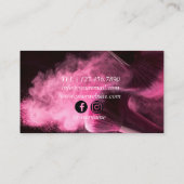 Carte de visite de maquillage rose (Dos)