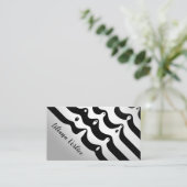 Carte de visite de maquillage Zebra noir et blanc (Debout devant)
