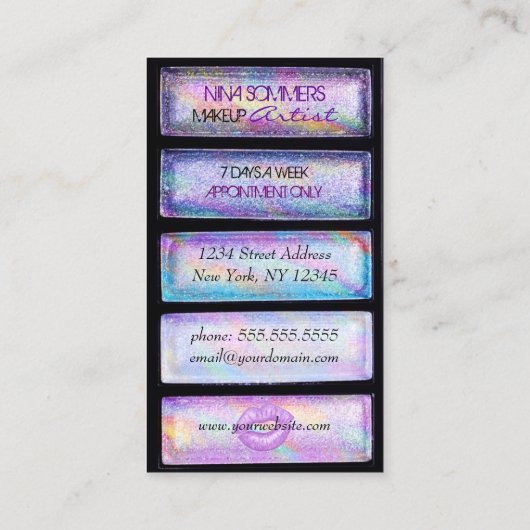 Carte de visite de maquilleur (Dos)