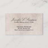 Carte de visite de maquilleur (Dos)