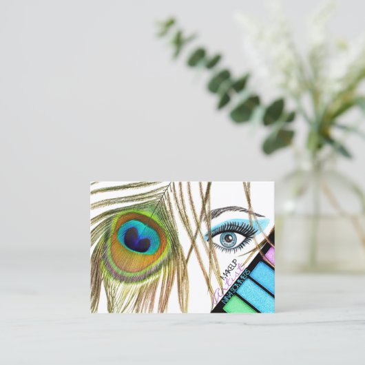 Carte de visite de maquilleur (Debout devant)