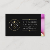 Carte de visite de maquilleur - aquarelle chic (Dos)