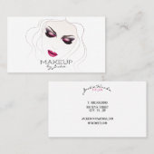 Carte de visite de maquilleur avec la femme de (Devant / Derrière)