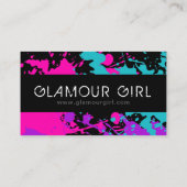 Carte de visite de maquilleur de monogramme (Dos)