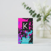 Carte de visite de maquilleur de monogramme (Debout devant)