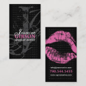 CARTE DE VISITE de MAQUILLEUR du monogramme "J" - (Devant / Derrière)