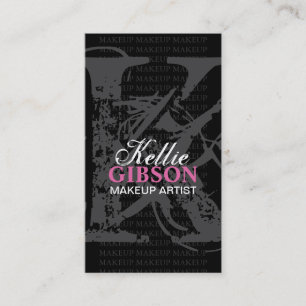 CARTE DE VISITE de MAQUILLEUR du monogramme "K" -
