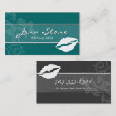 Carte de visite de maquilleur - lèvres de (Devant / Derrière)