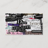 Carte de visite de maquilleur - marques (Dos)