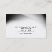 Carte de visite de maquilleur motif gris script (Dos)