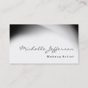 Carte de visite de maquilleur motif gris script