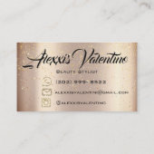 Carte De Visite de maquilleur professionnel, cils et coiffeur effe (Dos)