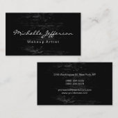 Carte de visite de maquilleuse à effet bois Script (Devant / Derrière)
