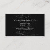 Carte de visite de maquilleuse à effet bois Script (Dos)