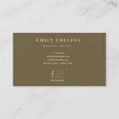Carte de Visite de Maquilleuse Enchanted Florals (Dos)