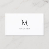 Carte de visite de maquilleuse Monogramme minimali (Devant)