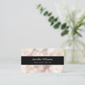 Carte de visite de marbre blanc (Debout devant)