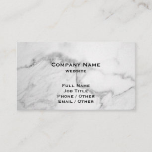 Carte de visite de marbre chic