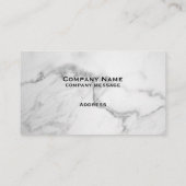 Carte de visite de marbre chic (Dos)