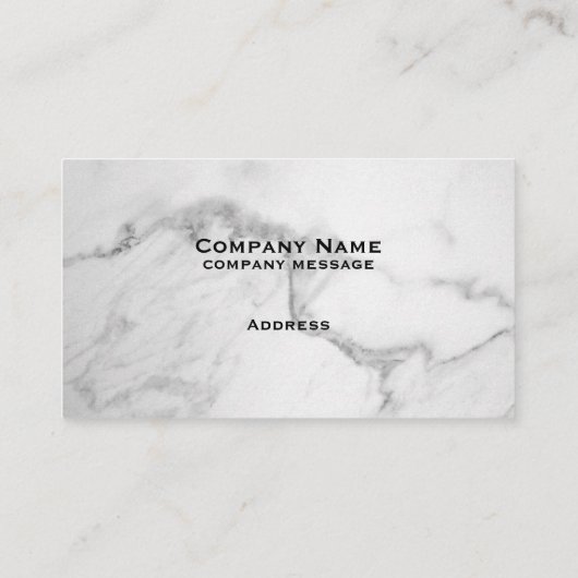 Carte de visite de marbre chic (Dos)