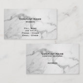Carte de visite de marbre chic (Devant / Derrière)