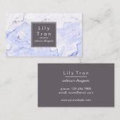 Carte de visite de marbre d'aquarelle de bigorneau (Devant / Derrière)