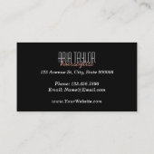 Carte de visite de marbre de ciseaux de RoseGold (Dos)