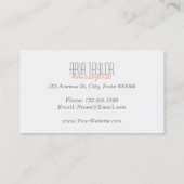 Carte de visite de marbre de ciseaux de RoseGold (Dos)