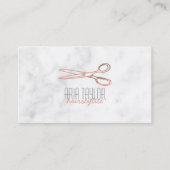 Carte de visite de marbre de ciseaux de RoseGold (Devant)