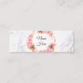 Carte de visite de marbre de Flourish d'aquarelle (Devant)