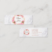 Carte de visite de marbre de Flourish d'aquarelle (Devant / Derrière)