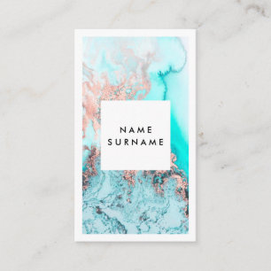 Carte de visite de marbre de verticale d'aquarelle