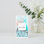 Carte de visite de marbre de verticale d'aquarelle (Debout devant)