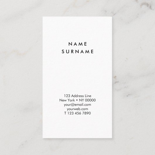 Carte de visite de marbre de verticale d'aquarelle (Dos)