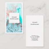 Carte de visite de marbre de verticale d'aquarelle (Devant / Derrière)