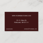 Carte de visite de marbre d'or accentué (Dos)