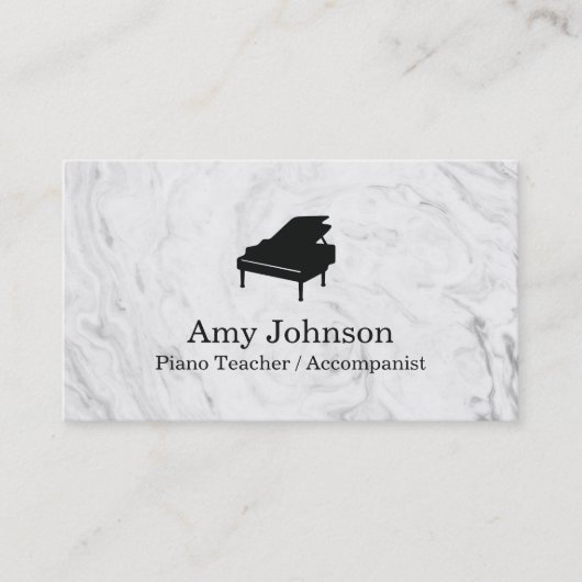 Carte de visite de marbre élégant de professeur de (Devant)