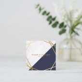 Carte de visite de marbre géométrique de carré de (Debout devant)